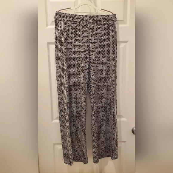 Like New WHBM Mixed-Print Knit Wide-Leg Pants - Picture 1 of 7